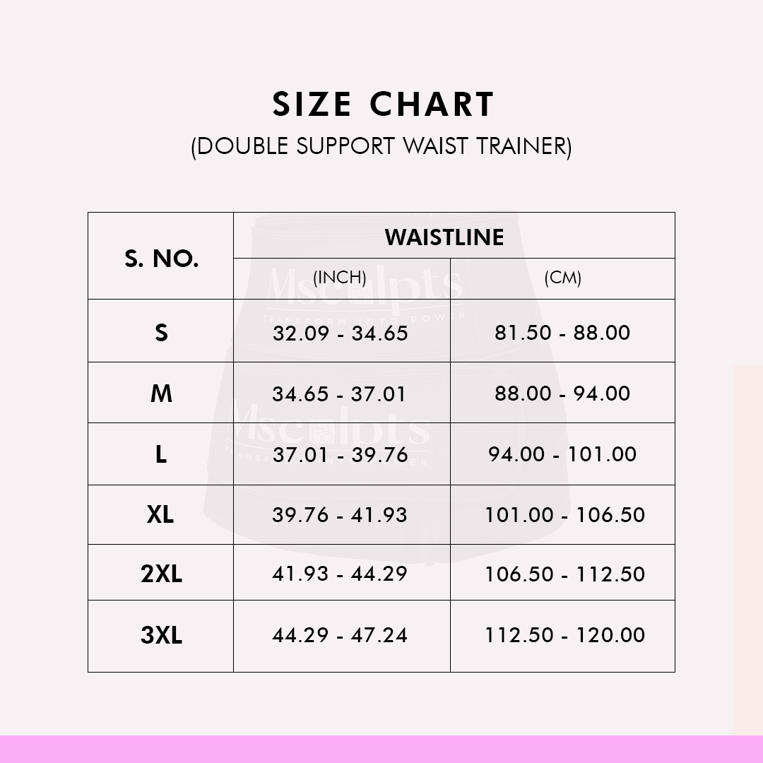 double support waist trainer, lower back waist trainer